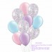 10pcs 12" Foil Latex Confetti Balloon Set Wedding Birthday Hen Party Baby Shower